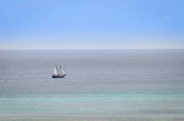 Veduta aerea delle barche dalla costa occidentale di Aruba — Foto Stock