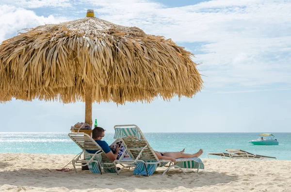 Visning av bilden tagen från eagle Beach, Aruba — Stockfoto