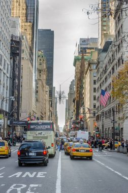 Merkezi New York şehrinin ünlü görünümü 