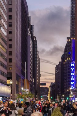 Merkezi New York şehrinin ünlü görünümü 