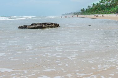 Itacare, Brezilya - 7 Aralık 2016: Güzel manzaralar ve su doku formları Itacare Bahia beach tarafından