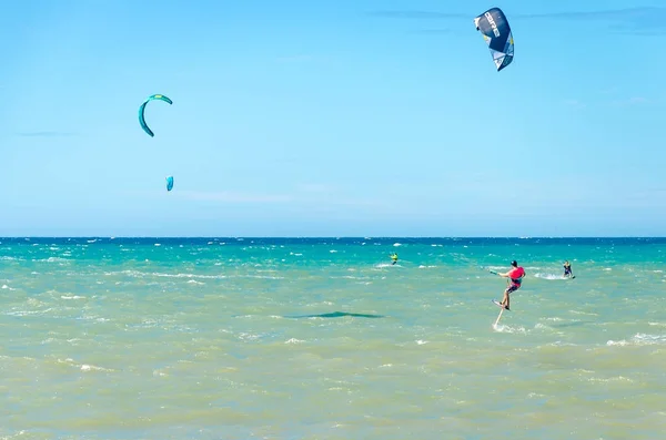 Cumbuco Brasil Julio 2017 Playa Arena Blanca Cumbuco Con Muchos — Foto de Stock