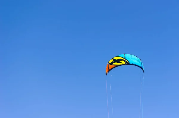 Cumbuco Brasilien Juli 2017 Die Kite Kiteboarding Nahaufnahme Mit Dem — Stockfoto