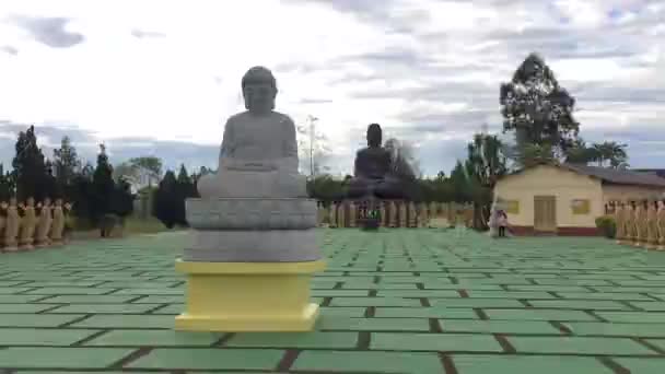 Foz Iguacu Brasilien Juli 2016 Kinesisk Klassisk Buddha Staty Ett — Stockvideo