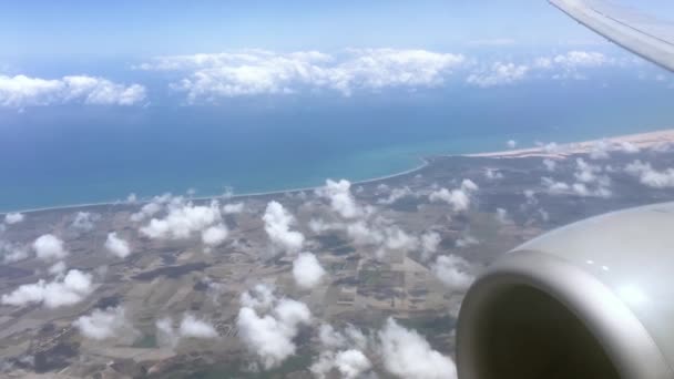 Flyg Över Gårdarna Delstaten Alagoas Brasilien Med Moln Över Hela — Stockvideo