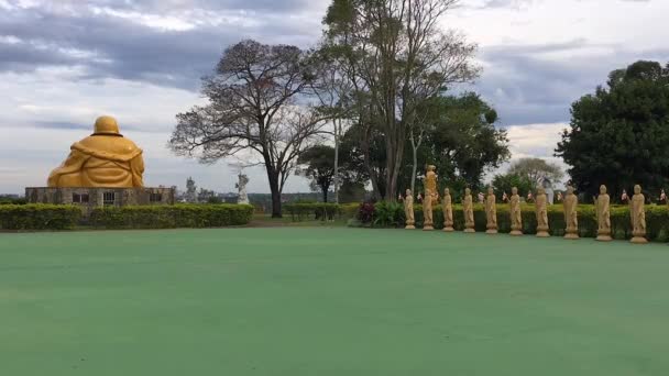 Foz Iguau Brasil Juli 2016 Bagian Belakang Patung Buddha Raksasa — Stok Video