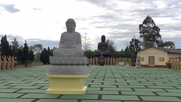 Foz Iguacu Brazil July 2016 Chinese Classical Statue Buddha Temple — 图库视频影像