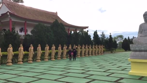 Foz Iguacu Brazílie Července 2016 Čínská Klasická Socha Buddhy Chrámu — Stock video