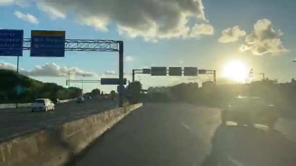 サンパウロ ブラジル 2020年5月6日 限界Pinheros高速道路の大規模な拡張を駆動します 南方向だ ハイパー ラプス シュート — ストック動画