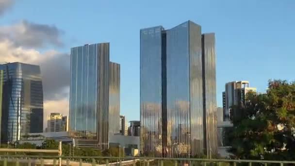 Sao Paulo Brezilya Nisan 2020 Kurumsal Kule Ofisleri Santander Binası — Stok video