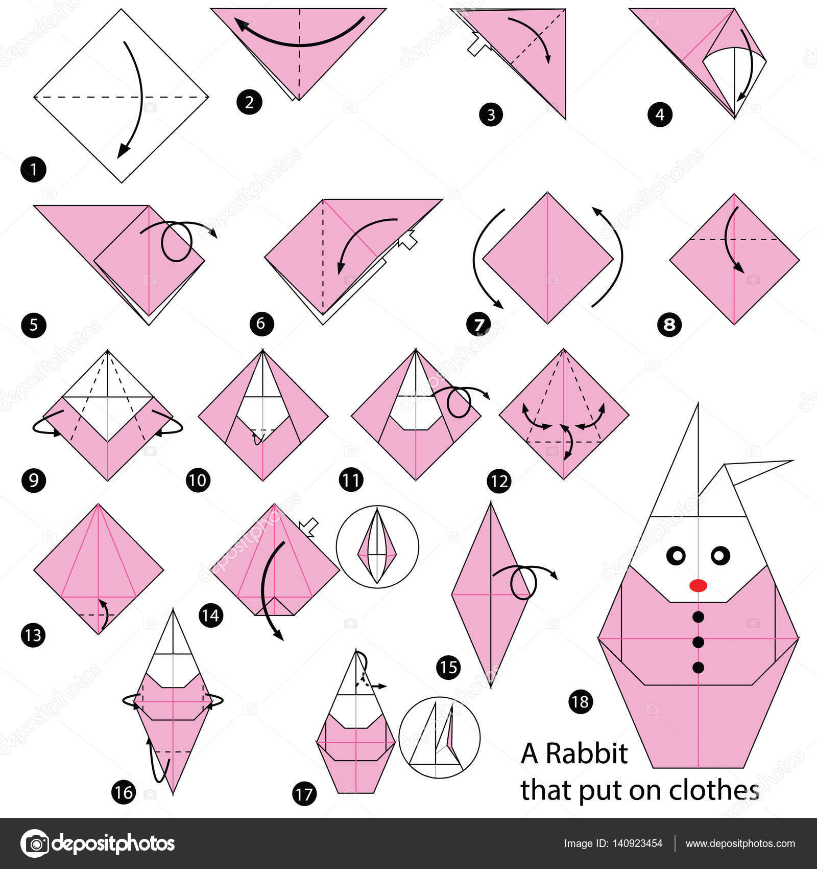 Schritt Für Schritt Anleitung Wie Man Origami A Kaninchen