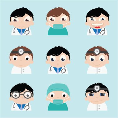 Doktor yüzü olan birçok duygu