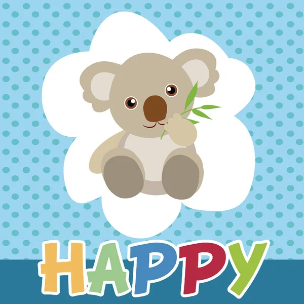 Koalas linda sonrisa y feliz — Archivo Imágenes Vectoriales