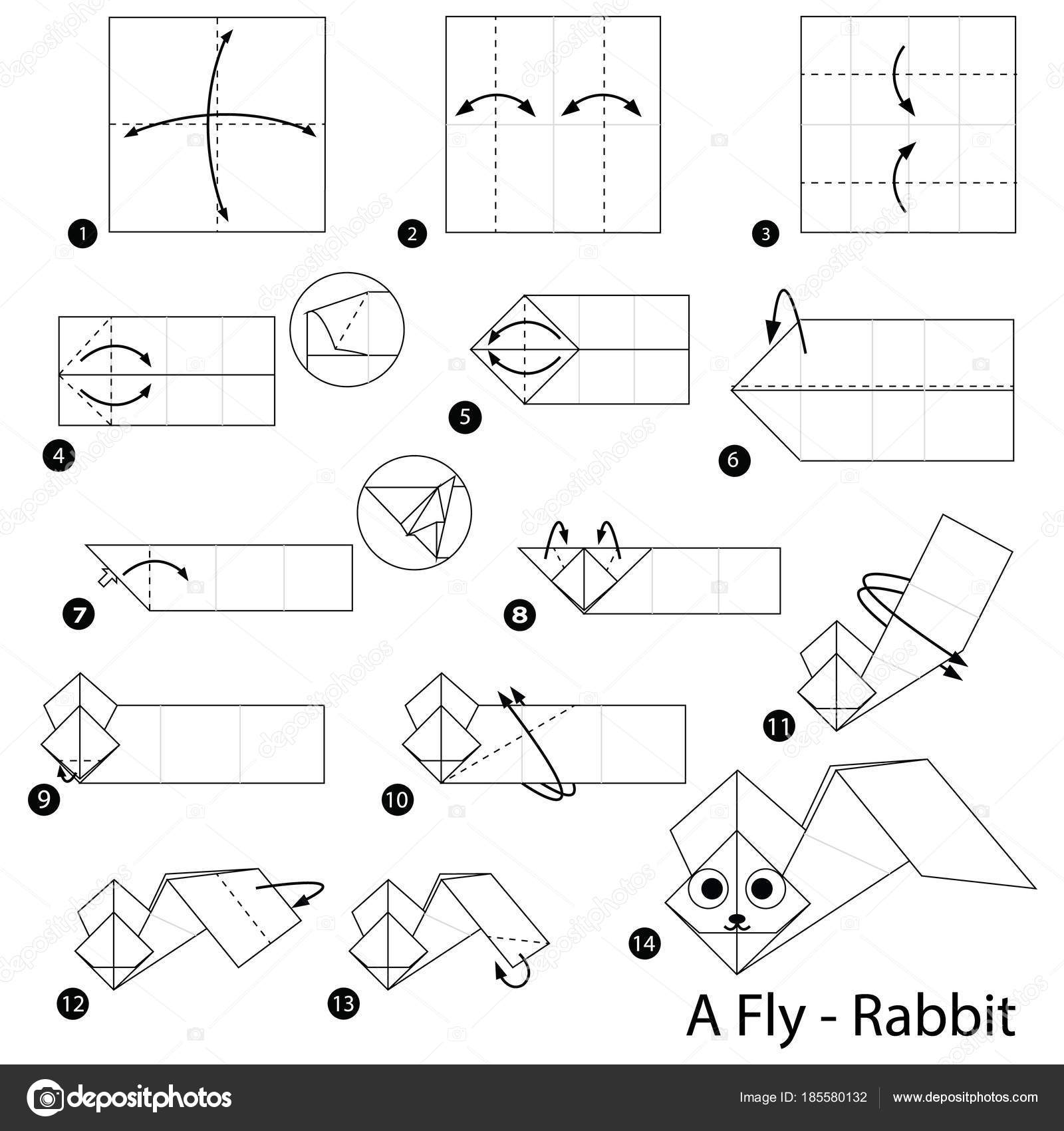 Schritt Für Schritt Anleitung Wie Man Origami Fliegen