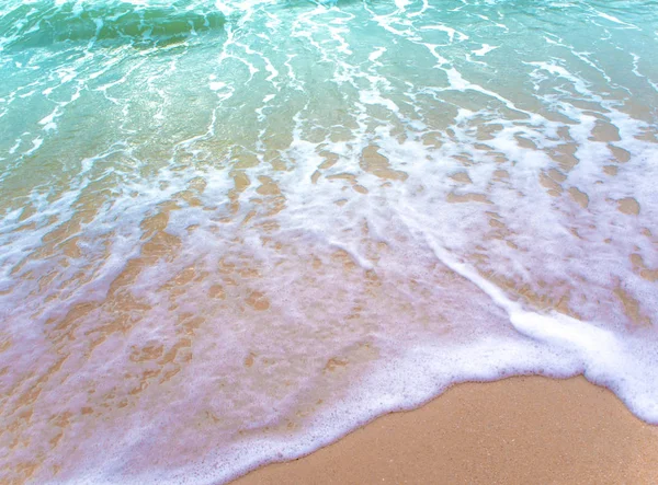 Bublina vlny moře na pláži — Stock fotografie