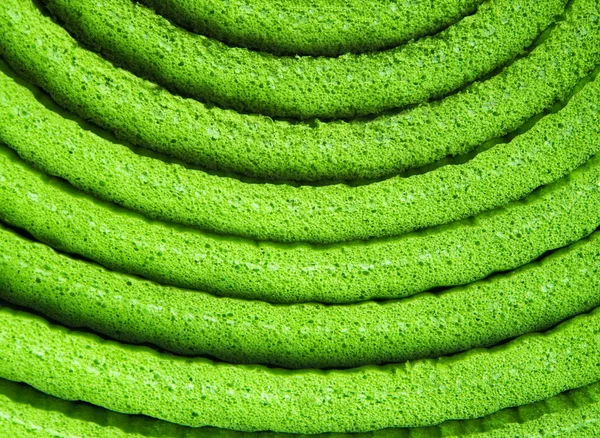 Struttura superficiale del tappetino Yoga, tappetino spugna verde — Foto Stock