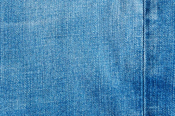 Texture and seam of denim fabric — Stock Photo, Image