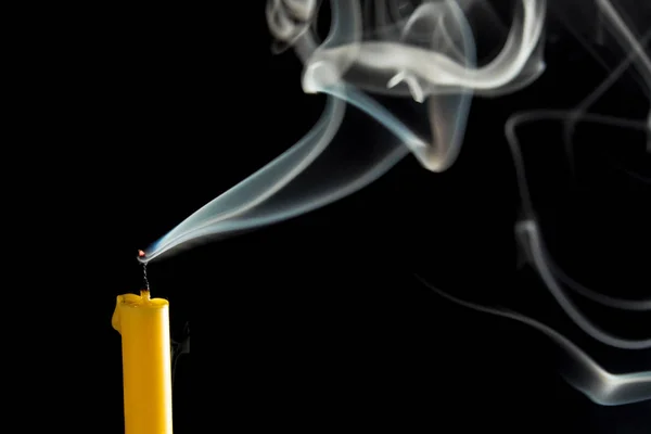 stock image White smoke when the candle goes out