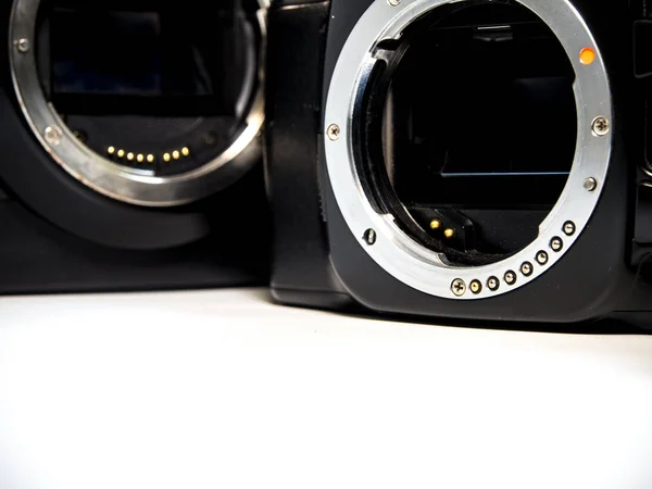 SLR kamera kropp metall bajonett objektiv montera utan objektiv — Stockfoto