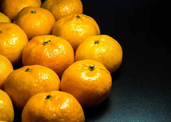 Close Glossy Surface Freshness Orange Fruits — Stock Photo, Image