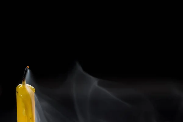 Weißer Rauch Wenn Die Kerze Erlischt — Stockfoto
