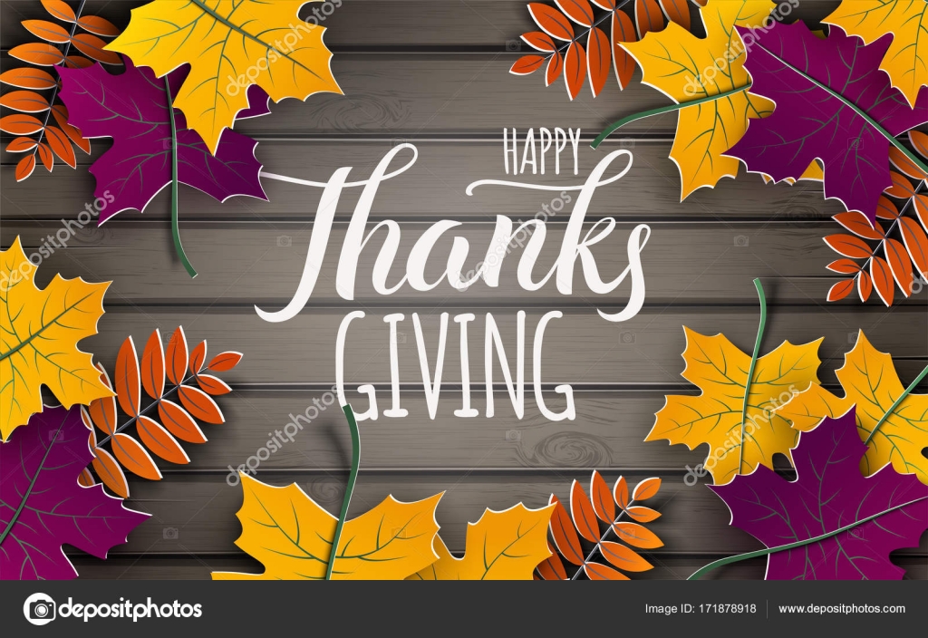 Ban ra di festa di ringraziamento carta colorato albero foglie Ban ra di festa di ringraziamento carta colorato albero foglie su fondo di legno Disegno di autunno per caduta stagione poster flyer sito web