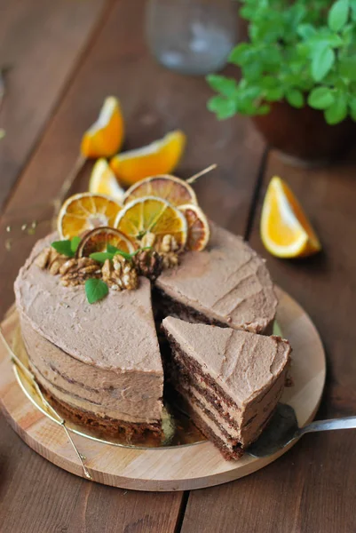 Çikolatalı kek whit portakal