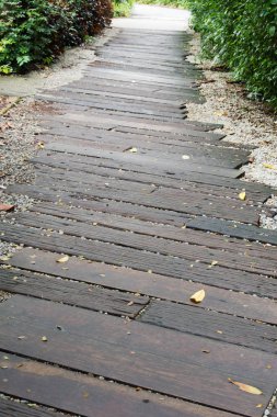 Park ahşap yürüme yolu