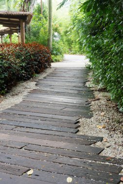 Park ahşap yürüme yolu