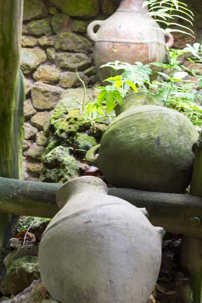 Antique Water Jar Jug Being Displayed Park — Stock Photo, Image