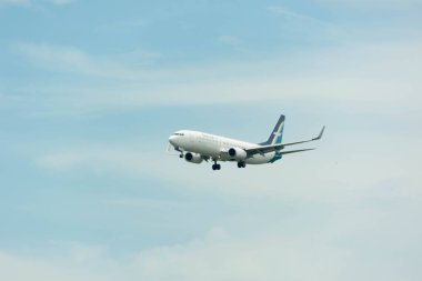 Silkair Singapur Changi uluslararası Airpo iniş uçak