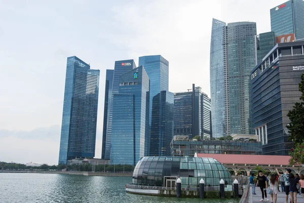 Singapore Central Business District en financiële centrum en zonde — Stockfoto