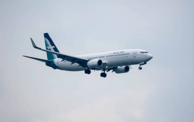 Changi Singapur - 27 Aralık: Silkair Havayolları Chan 'a indi