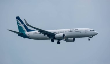 Changi Singapur - 27 Aralık: Silkair Havayolları Chan 'a indi