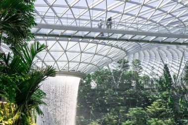 Dev su hsbc Yağmur Girdap ve güzel yeşil doğa düşmek