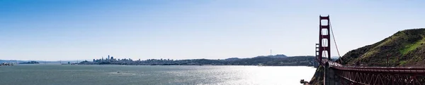 Panorama Shot San Francisco Skyline Zdjęcie City Bay Bridge San — Zdjęcie stockowe