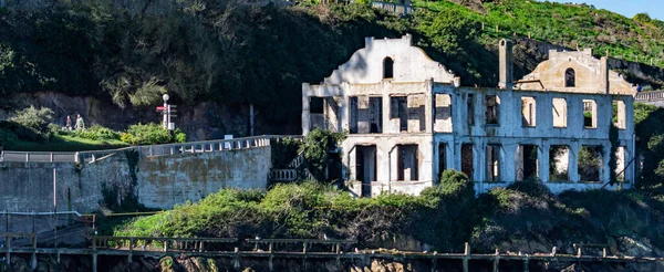 Veduta Delle Rovine Dell Isola Alcataraz Della Casa Dei Wardens — Foto Stock