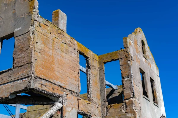 Resti Della Wardens House Rovina Nella Prigione Alcatraz Island San — Foto Stock