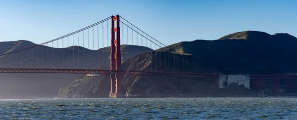 Zdjęcia Panoramiczne San Francisco California Downtown Skyline Golden Gate Bridge — Zdjęcie stockowe