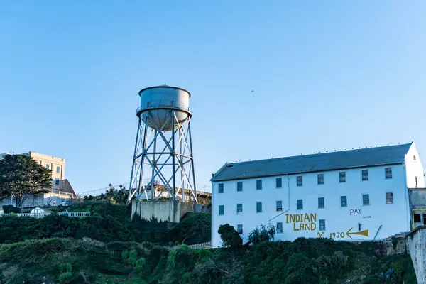 Water Tower Storehouse Warehouse Alcatraz Island Prison San Francisco California — Stock fotografie