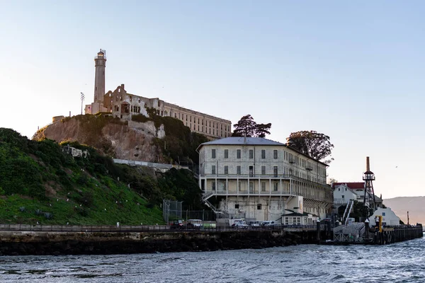 Maják Kasárna Loděnice Věznici Alcatraz Island San Francisco California Usa — Stock fotografie