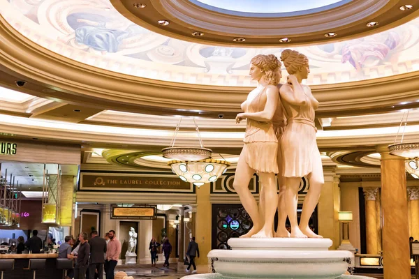 Estatua Tres Diosas Vestíbulo Del Caesars Palace Las Vegas Nevada — Foto de Stock