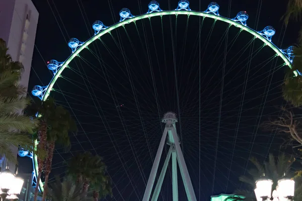 High Roller Ferris Wheel Strip Las Vegas Durante Noche Las —  Fotos de Stock