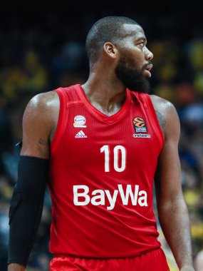 Berlin, Almanya, 18 Aralık 2019: Greg Monroe Euroleague basketbol maçı sırasında Berlin Mercedes Benz Arena 'da Alba Berlin, Fc Bayern Münih' e karşı
