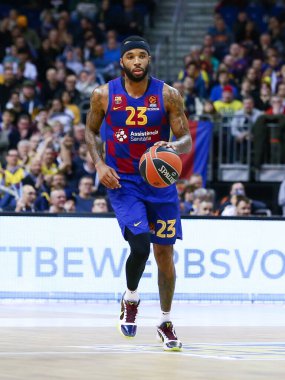 Berlin, Germany, March 04, 2020:Malcolm Delaney of FC Barcelona Basketball in action during the EuroLeague basketball match between Alba Berlin and FC Barcelona at Mercedes Benz Arena in Berlin, Germany.