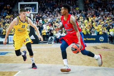 Berlin, Almanya, 25 Ekim 2019: Basketbolcu Will Clyburn, Berlin 'deki Mercedes Benz Arena' da Alba Berlin ve CSKA Moskova arasında oynanan EuroLeague basketbol maçında