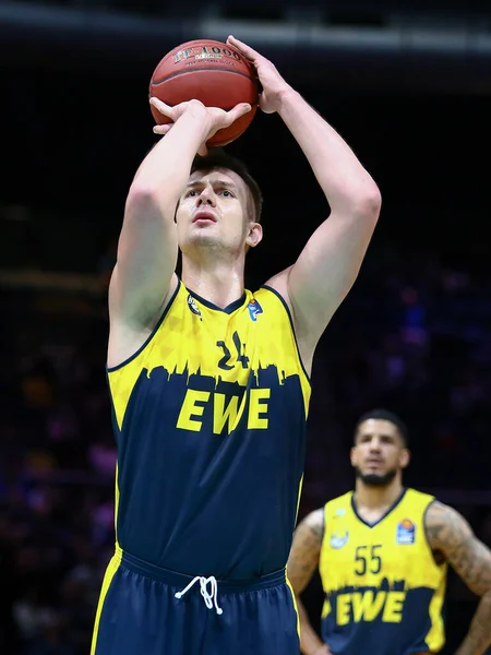 Braunschweig Γερμανία Δεκεμβρίου 2019 Rasid Mahalbasic Του Ewe Oldenburg Basket — Φωτογραφία Αρχείου