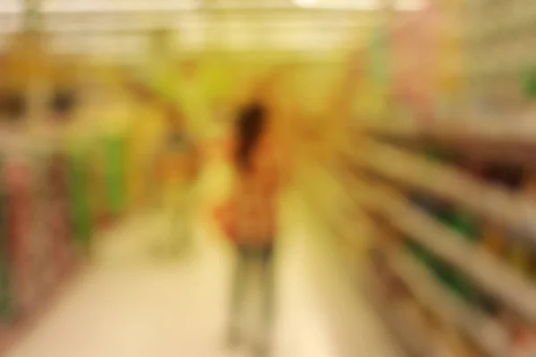 ショッピング モール inte の抽象的なぼかしスーパー マーケットや小売り店 — ストック写真