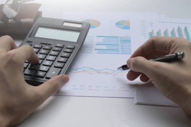 El kullanım kalem ve p ve ofis Resepsiyon yatırım hesap makinesi