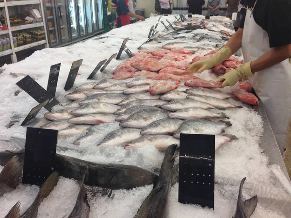 Frozen fish in the market,Sort the fish